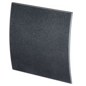 Whisper Pro-design Badkamerventilator - Ø100mm - Met Nalooptimer + Vochtsensor - Gebogen Kunststof - Grafiet Deluxe