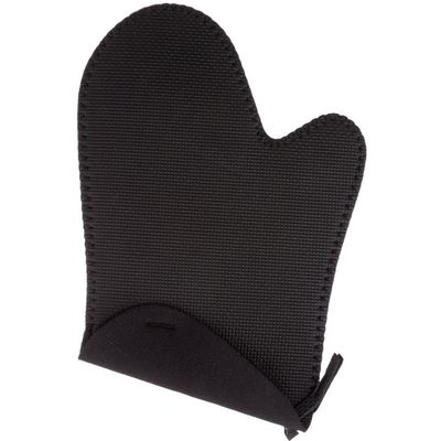 Neopreen ovenwant/ovenhandschoen zwart 17,5 x 27,5 cm