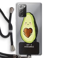 Avocuddle: Samsung Galaxy Note 20 / Note 20 5G Transparant Hoesje met koord