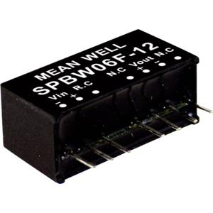 Mean Well SPBW06G-12 DC/DC-convertermodule 500 mA 6 W Aantal uitgangen: 1 x Inhoud 1 stuk(s)