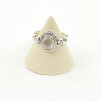 Zilveren Ring met Rozenkwarts Maat 19 (Sterling Zilver 925) - thumbnail