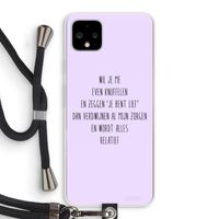 Relatief: Pixel 4 XL Transparant Hoesje met koord