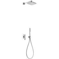 Regendouche set Tres Loft | Inbouw | Mengkraan | 2-weg | Vierkant | Chroom
