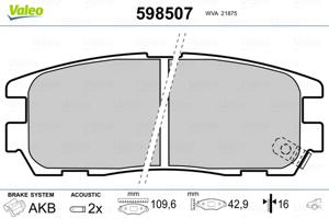 Valeo Remblokset 598507