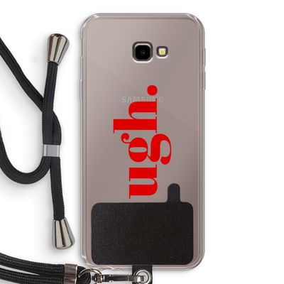 Ugh: Samsung Galaxy J4 Plus Transparant Hoesje met koord