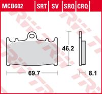 TRW Remblokken, en remschoenen voor de moto, MCB602SRT Sinter road track