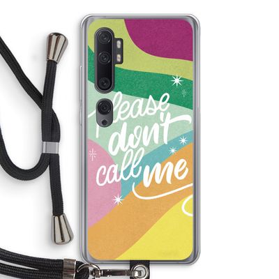 Don't call: Xiaomi Mi Note 10 Transparant Hoesje met koord