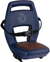 Kinderzitje achter Qibbel 6+ Junior 6+ met voetsteunen, gordel en beschermplaat - blauw/bruin
