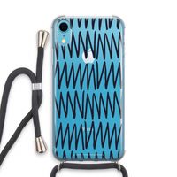 Marrakech Zigzag: iPhone XR Transparant Hoesje met koord
