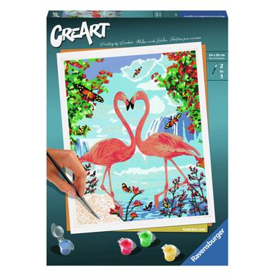 Ravensburger Creart schilderen op nummer - flamingo love