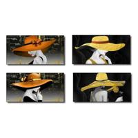 Canvas DKD Home Decor Canvas Hout MDF 100 x 2,5 x 50 cm