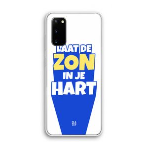 Laat de zon in je hart: Samsung Galaxy S20 Transparant Hoesje
