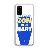 Laat de zon in je hart: Samsung Galaxy S20 Transparant Hoesje