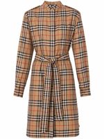 Burberry robe-chemise à motif Vintage Check - Marron - thumbnail