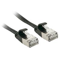 LINDY 47484 RJ45 Netwerkkabel, patchkabel CAT 6A U/FTP 5.00 m Zwart Snagless, Plat, Platte uitvoering 1 stuk(s) - thumbnail