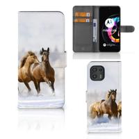 Motorola Edge 20 Lite | Telefoonhoesje | Met pasjeshouder | Paarden