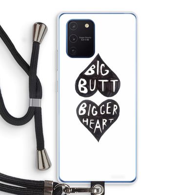 Big butt bigger heart: Samsung Galaxy Note 10 Lite Transparant Hoesje met koord