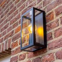 Stella dimbare LED wandlamp - excl. E27 lichtbron - Max. 60 watt - IP44 - Zwart - 3 jaar garantie - Voor binnen en buiten - Klassiek - Wandlantaarn