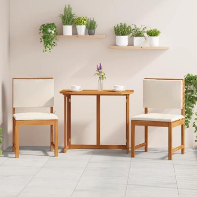 Armloze Tuinstoel 2 pcs Bruin 50 x 50 x 91cm Massief acaciahout