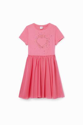 Jurk hart stras - RED - 7/8