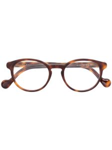 Moncler Eyewear lunettes de vue à monture ronde - Marron