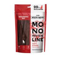WIEJSKA ZAGRODA Monoprotein line Soft strips Beef - traktatie voor hond - 100g