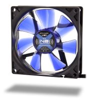 NoiseBlocker BlackSilent XE1 PC-ventilator Zwart, Blauw (transparant) (b x h x d) 92 x 92 x 25 mm - thumbnail