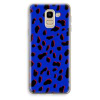 Blue Leopard: Samsung Galaxy J6 (2018) Transparant Hoesje - thumbnail