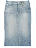 MM6 Maison Margiela jupe en jean à coupe mi-longue - Bleu