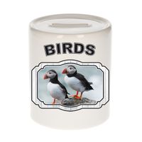 Dieren papegaaiduiker vogel spaarpot - birds/ vogels spaarpotten kinderen 9 cm   -