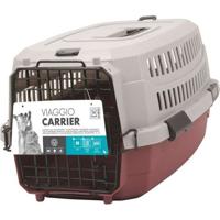 M-PETS Draagtas Viaggio Carrier S - 58,4x38,7x33cm - Bordeaux en grijs - Voor hond en kat