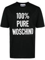 Moschino t-shirt en coton à slogan imprimé - Noir - thumbnail