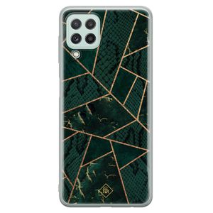 Samsung Galaxy A22 4G siliconen hoesje - Abstract groen