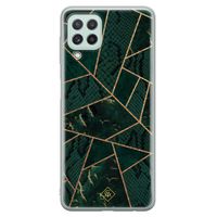 Samsung Galaxy A22 4G siliconen hoesje - Abstract groen