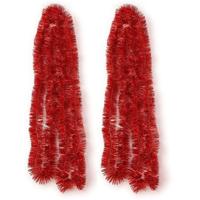 Inge Christmas Goods Kerstslinger - 2x - guirlande - rood - 270 cm Inge Christmas Goods Kerstslinger - 2x - guirlande - rood - 270 cm