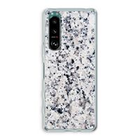Gespikkelde marmer: Sony Xperia 5 III Transparant Hoesje