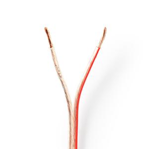 Nedis cagw2500tr500 speaker-kabel 2x 2,50 mm2 50,0 m folieverpakking transparant