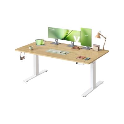 In Hoogte Verstelbaar Bureau met Usb Aansluiting, Gouden eik / 160 x 80 cm