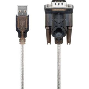 Goobay 95435 seriële kabel Transparant 1,5 m USB Type-A RS-232