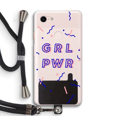 GRL PWR: Pixel 3 XL Transparant Hoesje met koord