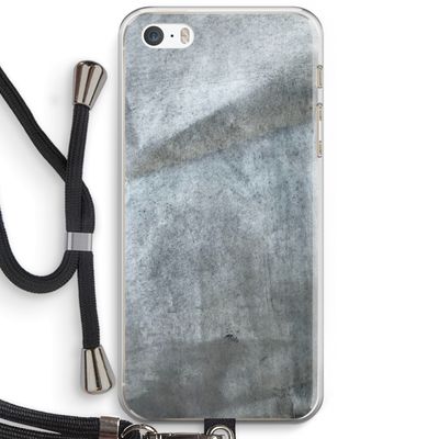Grey Stone: iPhone 5 / 5S / SE Transparant Hoesje met koord