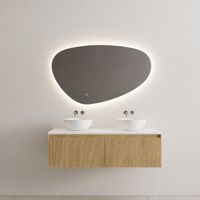 Onderkast Gliss Design Timotheus 120 CM 2 laden Incl Topplaat Castle Brown - thumbnail