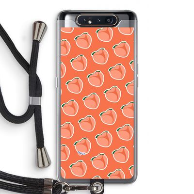 Just peachy: Samsung Galaxy A80 Transparant Hoesje met koord