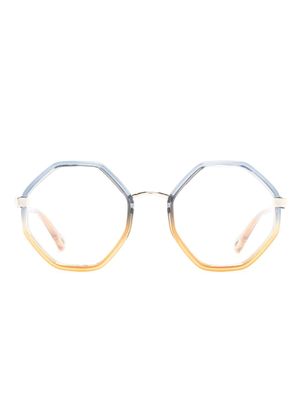 Chloé Eyewear lunettes de soleil à monture géométrique - Bleu