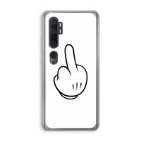 Middle finger white: Xiaomi Mi Note 10 Transparant Hoesje
