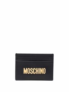 Moschino porte-cartes à plaque logo - Noir