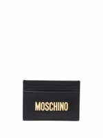 Moschino porte-cartes à plaque logo - Noir - thumbnail