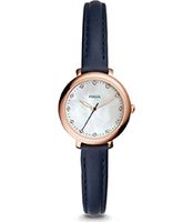 Horlogeband Fossil ES4083 Leder Blauw 10mm