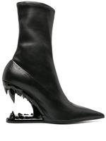 GCDS bottine Morso 110 mm en cuir - Noir