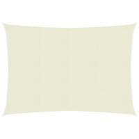 VidaXL Zonnezeil 160 g/m² 2,5x3,5 m hdpe crèmekleurig
